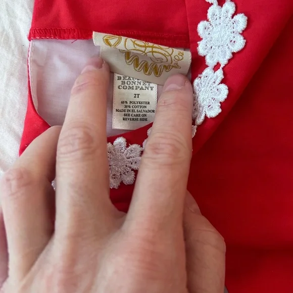 The Beaufort Bonnet Company girls red dress - Picture 3 of 4